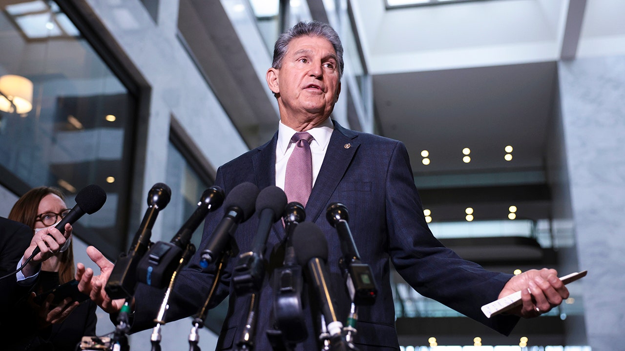 Joe Manchin speaks to reporters