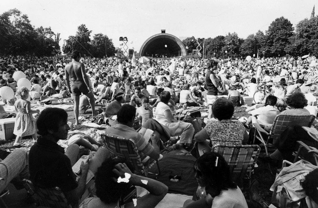 People attend 4th of July concert