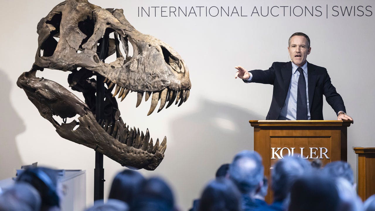 T. rex skeleton sells for over $5M at Swiss auction